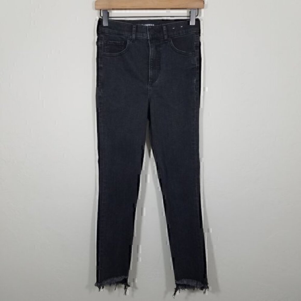 Express Super High Rise Ankle Legging Raw Hem  Stretch Jeans Size 0S